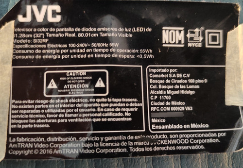 Main Jvc Si32rf (cv816-n42) (Usado)