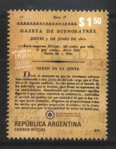 2010 Diario La Gazeta Buenos Aires - Argentina (serie) Mint