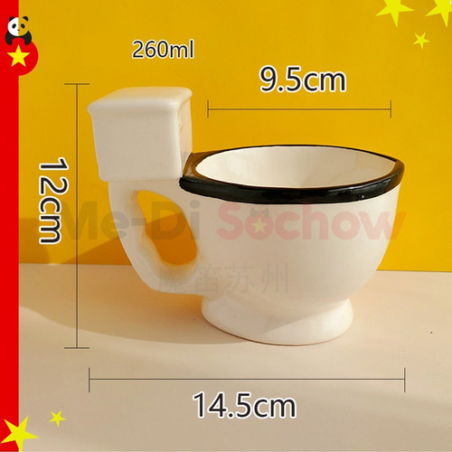 Taza Cafe Forma De Inodoro Wc Divertido Gran Capacidad