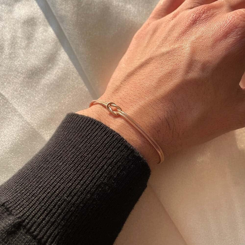 Pulseira Casal Aço Inoxidável Com Nó