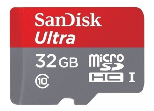 Imagen 1 de 2 de Tarjeta de memoria SanDisk SDSQUNC-032G-GN6MA  Ultra con adaptador SD 32GB