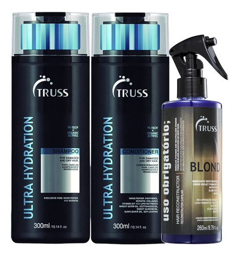 Ultra Hydration Shampoo E Condicio 300ml + Blond 260ml Truss