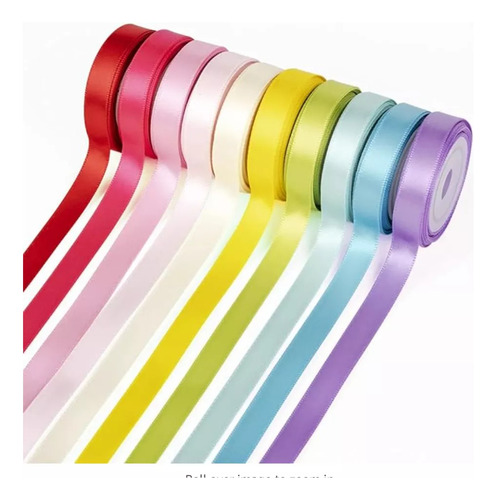 Banna 10 Rollos De Cinta Popotillo Barrotado 3,8cm. 22,5 Metros. Un Rollo De Cinta De Tela De 10 Colores, Perfecto Para Bodas, Envolver Regalos, Hacer Moños Y Más