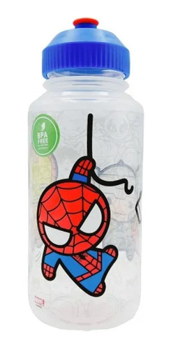 Botella 1 Litro Marvel Kawaii Avengers Vengadores Spiderman