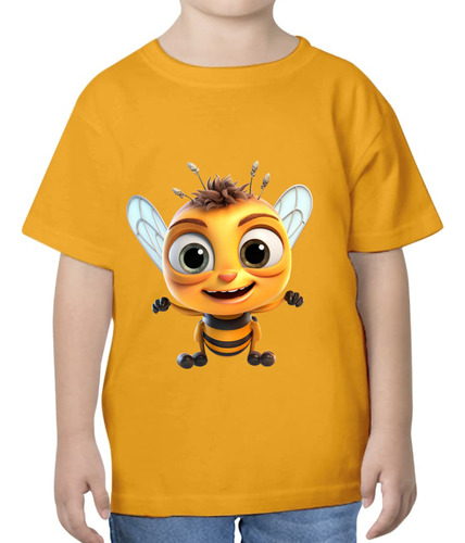 Playera De Niños Estampada Bee Abeja Animada