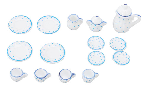 Juego De 15 Tazas De Té En Miniatura, Casa De Muñecas, Minis