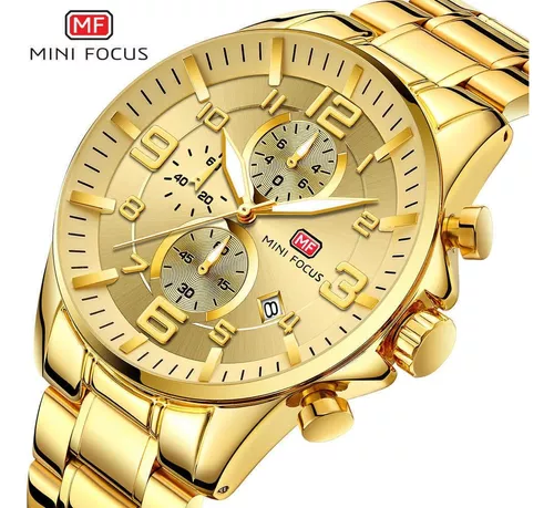 Reloj Mujer Guess Gw0030l2 Cuarzo Pulso Negro Just Watches Color del fondo  Dorado