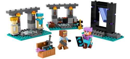 Lego Minecraft Armaduras Portal Fornalha E Bonecos De Montar