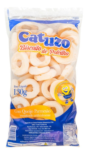 Imagem 1 de 1 de Biscoito Polvilho Com Queijo Parmesão Catuzo 130g - Cx/15 Un
