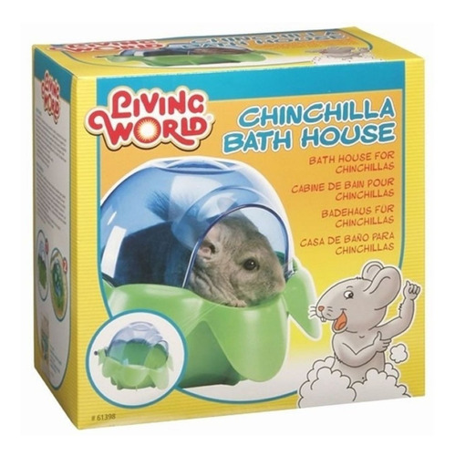  Baño Chinchilla Living World Letrina Roedores Bath House Color Verde
