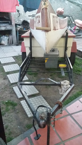Batan 4 Metros Con Canoa Canadiense Espejo Motor Y Flotador