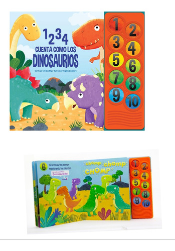 Imagen 1 de 1 de Libro De Dinosaurios Para Niños Educativo Contar