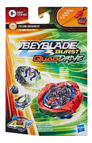 Beyblade Quaddrive Cyclone Roktavor Trompo + Lanzador Hasbro