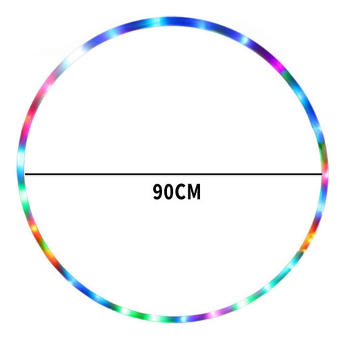 Aros Hula Hoop Led Luces Rgb Fitness Dance Baile Colapsable