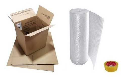 Caja Carton Mudanza Embalaje 50x40x40 X20 + Cinta+ Pluribol