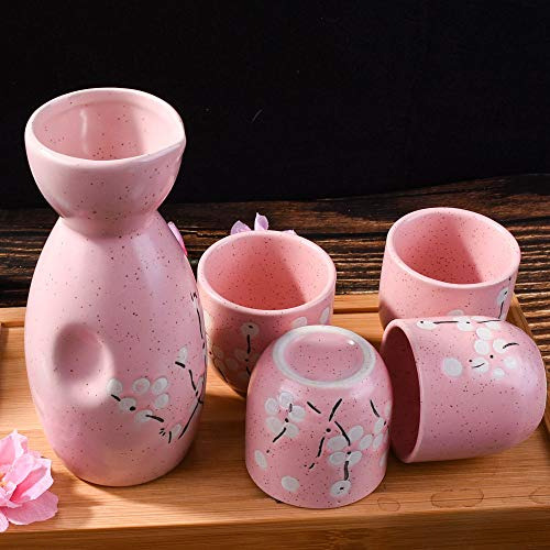 Set De Sake Japonés, 1 Botella De Sake Y 4 Copas De Sake Par