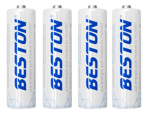 Baterias Pilas Aa 2300 Mah Recargables Blisterx4 Beston