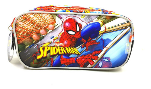 Cartuchera Portalapices Spiderman Marvel Bulding Line Doble 