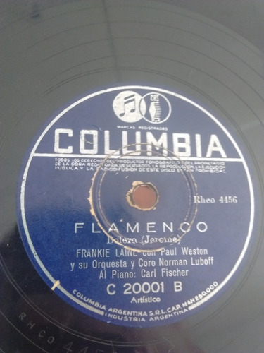 Frankie Laine Disco Pasta Columbia C20001 C25