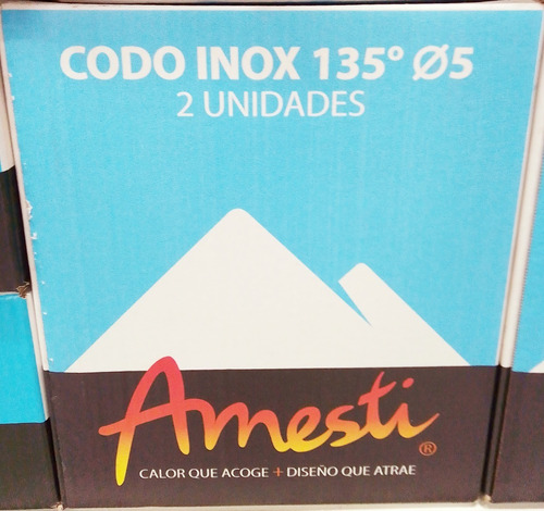 Codo Adaptador Inox Estufa Amesti Envio Gratis