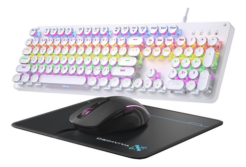 «combo De Teclado Y Ratón Para Juegos Typewriter, Retro De 1