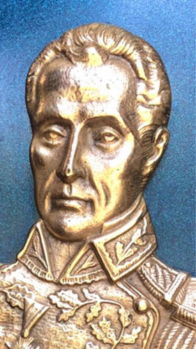 Busto De Simon Bolivar Escultura En Alto Relieve Bronce 2kg