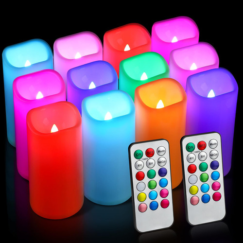 Vihose 12 Velas De Te Que Cambian De Color, Velas Led Sin Ll