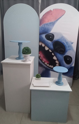 Alquiler Mobiliario Para Candy Bar , Paneles, Stitch, Stich Blanco (Usado)