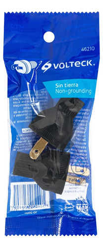 2 Clavijas No Polarizadas Redondas Para Extension O Conexion