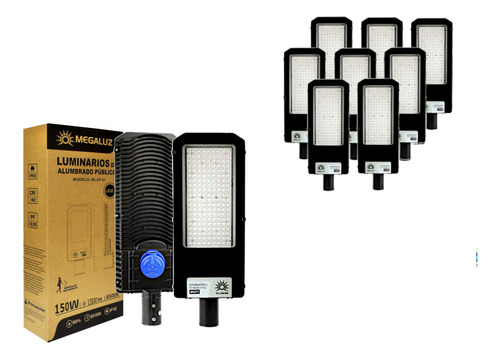 Lampara Led Suburbana 150w Fotocelda 13500lm Ip65 11 Piezas