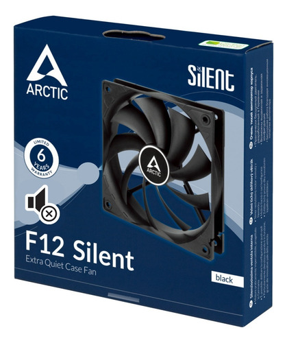 Cooler Fan Arctic F12 Silent 120mm Black Silencioso 2,25db Led Sin Led
