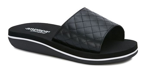 Sandalia Andrea Mujer Mule Negro Acojinado Confort 2951584