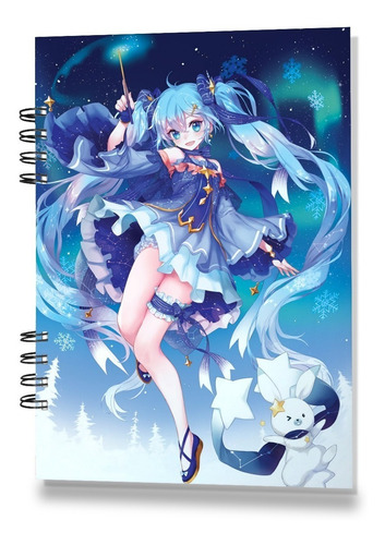 Imagen 5 de 7 de Bitacora Sketchbook B5 Hatsune Miku 50 Hojas Durex 180 Grs