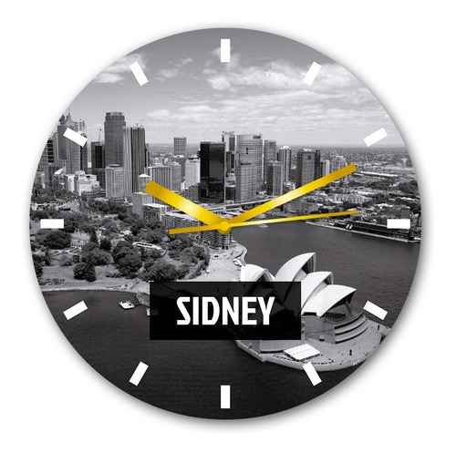 Reloj De Pared Buenos Aires New York Sidney Roma 25cm C/u