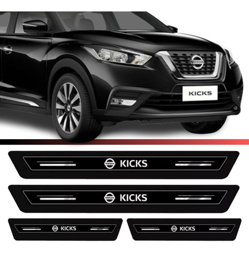 Imagem 3 de 4 de Soleira Protetora Porta Novo Nissan Kicks 2019 2020 Pcd