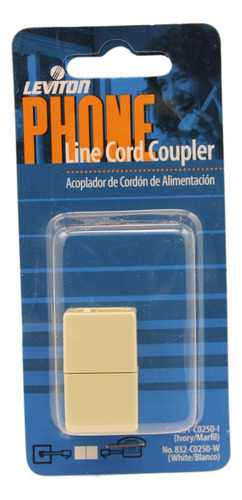 Acoplador Cable Telefono Linea C0250-i Marfil