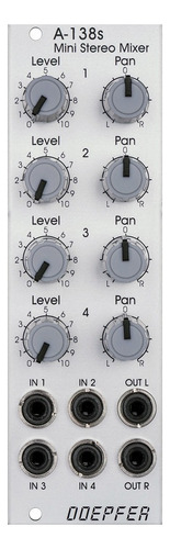 Doepfer A-138s Mini Stereo Mixer Módulo Eurorack Cinza