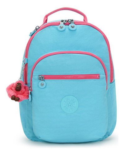 Mochila Pequeña Kipling Seoul Para Mujer, Mar Azul
