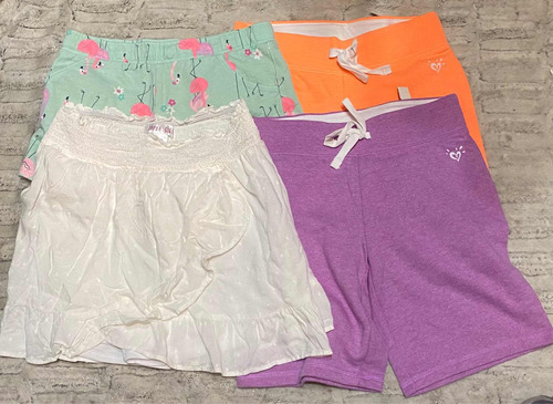 Kit 4 Prendas Shorts Niña 10 Años Carters/ Justice