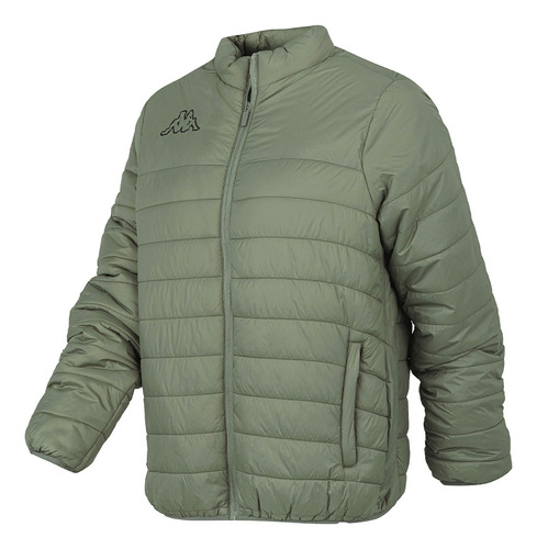 Campera Puffer Kappa Logo Arseco Unisex Verde Solo Deportes