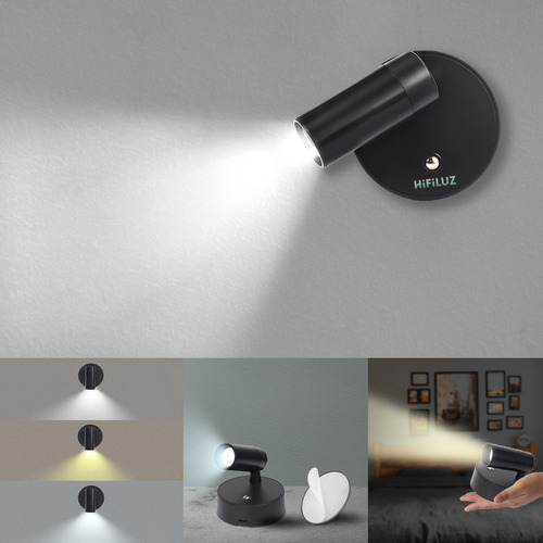 Hifiluz Lámparas De Techo Sala Led Lámparas Pared Decorativas Moderna Con Mando A Distancia 3 Temperaturas De Color Y Regulable Magnética 360° Rotación Inalámbrica Para Lectura Cabecera Pasillo
