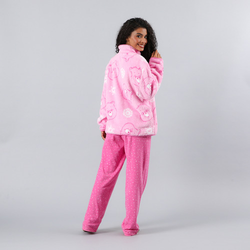 Poleron Coralfleece Con Cuello Alto Flores Mujer 33736-13