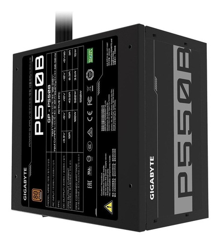 Fuente De Poder Gigabyte 550w 80 Plus Bronze Certificada