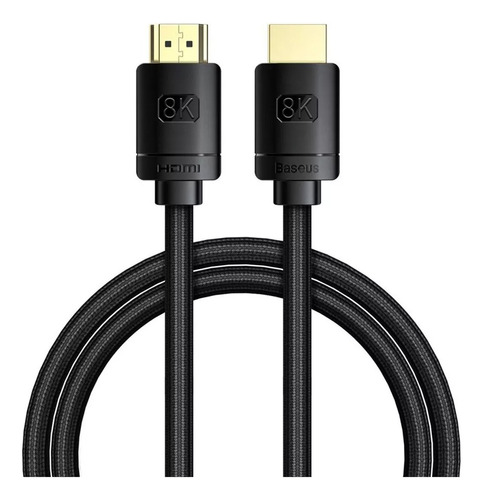 Cable Baseus 8k Hdmi 2.1 60hz 1.5mts Negro High Definition