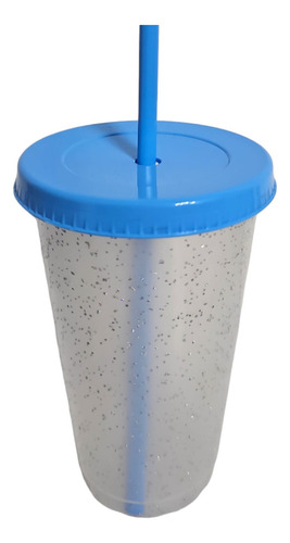 170 Pzas Vaso Popote 16oz Glitter Reusable Frio Y Caliente