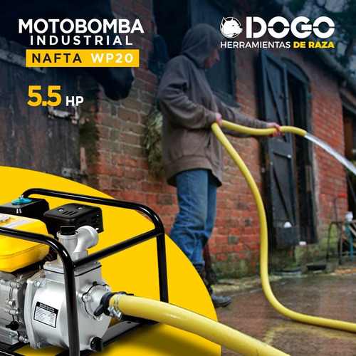 Imagen 3 de 4 de Motobomba Naftera Dogo 2 Pul 6,5 Hp 600l/min