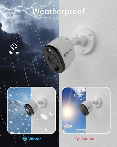 Swann Sistema De Seguridad De 8 Camaras Con Luz, 2k