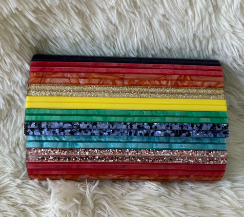 Kurt Geiger- Bolsa Clutch Arcoíris Original