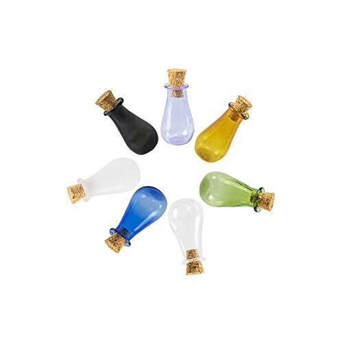 Mini Botellas De Vidrio De Colores, Jarrones De Gota De...