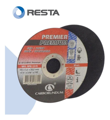 Imagen 2 de 4 de Disco De Corte Premier Premium 4 1/2 Caja X 25 Un
